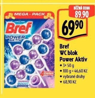 WC blok tuhý Power Aktiv Bref