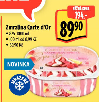 Zmrzlina ve vaničce Carte D'