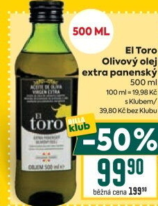 Olivový olej extra panenský El Toro