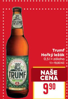 Pivo světlý hořký ležák 11° Trumf