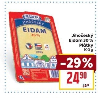 Sýr Eidam Jihočeský 30% Madeta