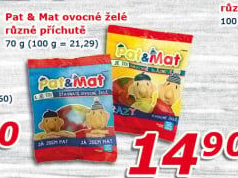 Bonbony želé ovocné Pat a Mat