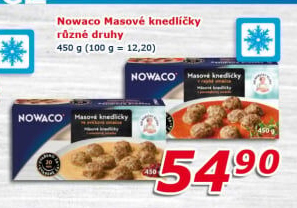 Knedlíčky masové v omáčce mražené Nowaco