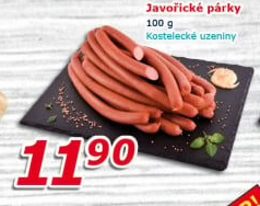 Párky javořické Kostelecké uzeniny