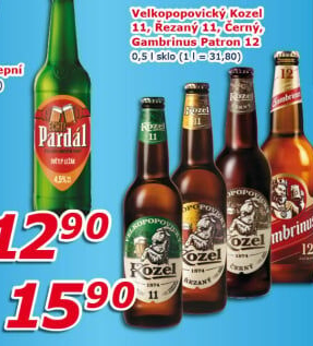 Pivo světlý ležák 12° Patron Gambrinus