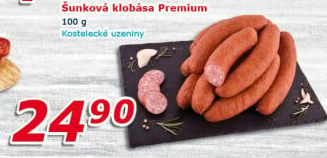 Šunková klobása Prémium Kostelecké uzeniny