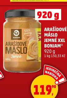 Arašídové máslo Bonjam