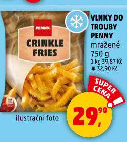 Hranolky vlnky mražené Penny