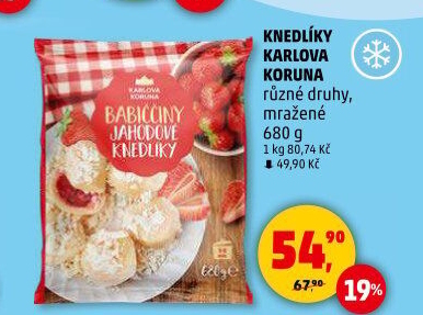 Knedlíky mražené Karlova Koruna