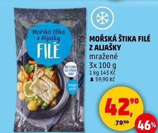 Mořská štika filé z Aljašky mražená Penny