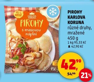 Pirohy mražené Karlova Koruna