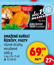 Řízek kuřecí smažený mražený Vodňanské kuře