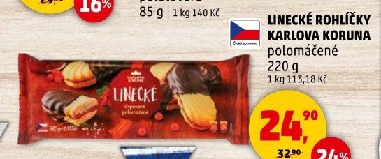 Rohlíčky linecké Karlova Koruna