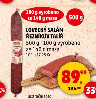 Salám lovecký Řezníkův talíř