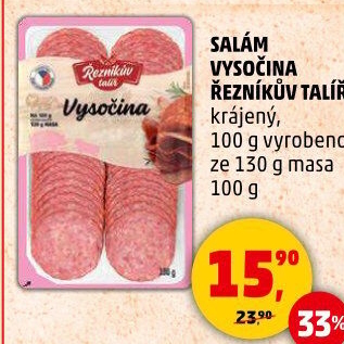 Salám Vysočina Řezníkův talíř