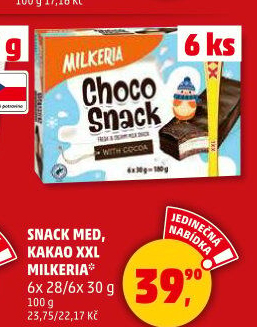 Snack mléčný Milkeria