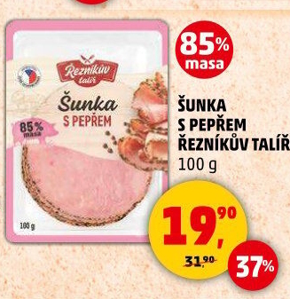 Šunka s pepřovým dekorem Řezníkův talíř