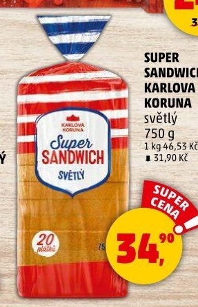 Super sandwich Karlova Koruna