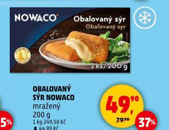 Sýr obalovaný mražený Nowaco