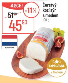 Čerstvý kozí sýr s medem