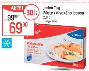 Divoký losos filety mražené Jeden Tag