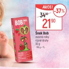 Ovocné pásky Šnek BOB LLC Eco Snack