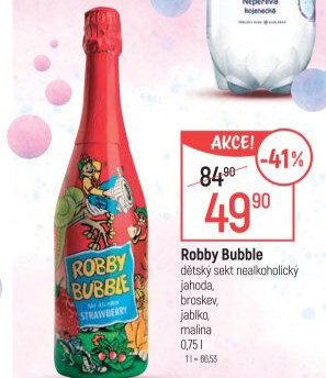 Sekt nealkoholický dětský Robby Bubble