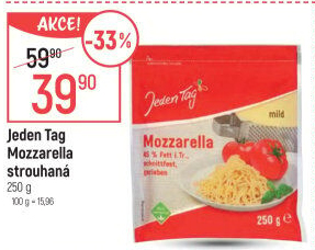 Sýr Mozzarella strouhaná Jeden Tag