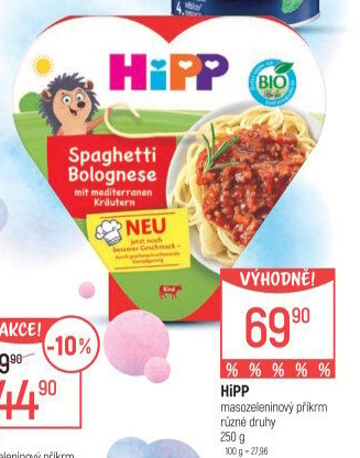 Hotové pokrmy bio HiPP