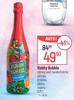 Sekt nealkoholický dětský Robby Bubble