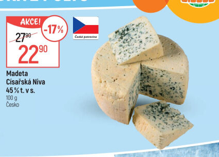 Sýr Niva Císařská 45 % Madeta