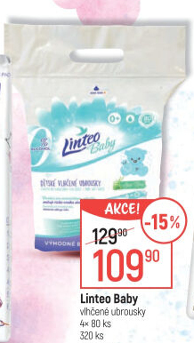 Vlhčené ubrousky dětské Linteo Baby