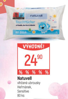 Vlhčené ubrousky dětské Natuvell