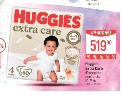 Huggies Extra Care dětské pleny