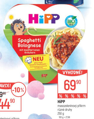 Hotové pokrmy bio HiPP