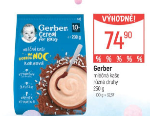 Kaše mléčná Gerber Natural for Baby