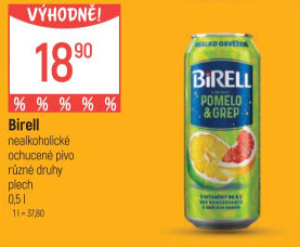 Nealkoholické pivo ochucené Birell