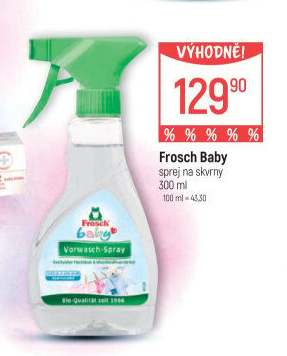 Odstraňovač skvrn na kojeneckém prádle ve spreji Frosch