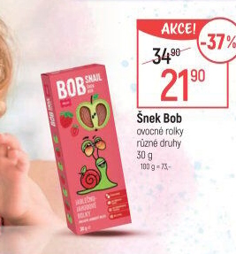 Ovocné pásky Šnek BOB LLC Eco Snack