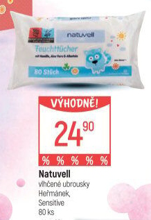 Vlhčené ubrousky dětské Natuvell