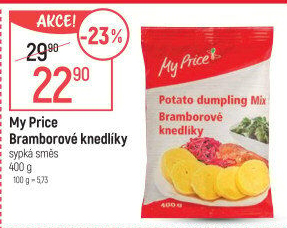 Bramborové knedlíky v prášku My Price