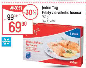 Divoký losos filety mražené Jeden Tag