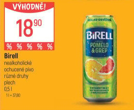 Nealkoholické pivo ochucené Birell