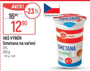 Smetana na vaření Váš Výběr