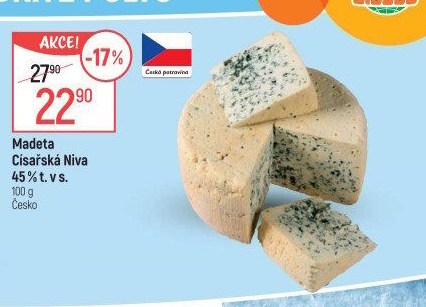 Sýr Niva Císařská 45 % Madeta