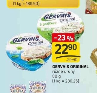GERVAIS ORIGINAL různé druhy 80 g
