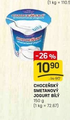 CHOCEŇSKÝ SMETANOVÝ JOGURT BÍLÝ