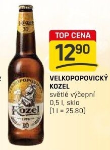 Pivo světlé výčepní 10°Velkopopovický Kozel