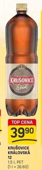 Pivo světlý ležák Královský 12° Krušovice