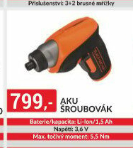 Aku šroubovák Black&